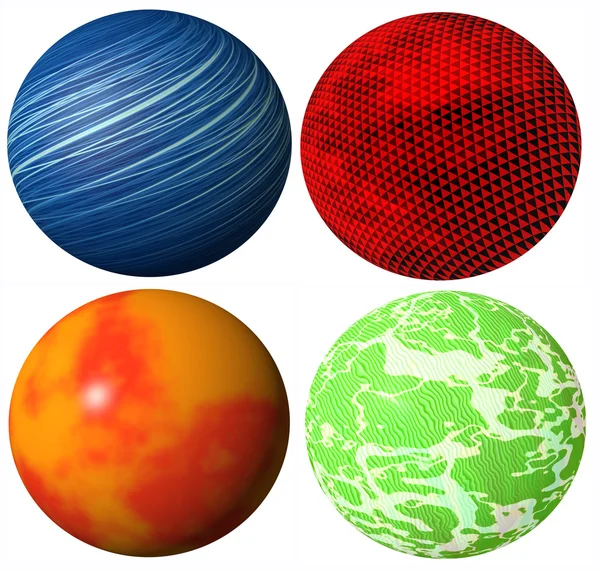 着色された抽象的な地球の球 — ストック写真