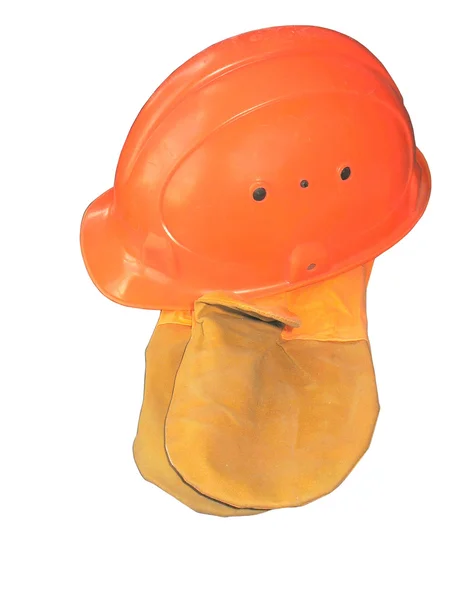 Helm met mitten geïsoleerd op wit — Stockfoto