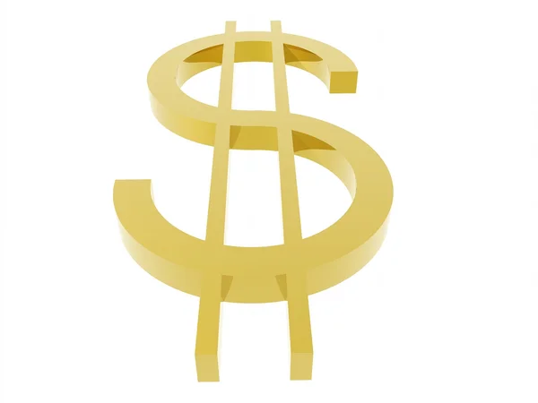 Dólar dourado símbolo — Fotografia de Stock