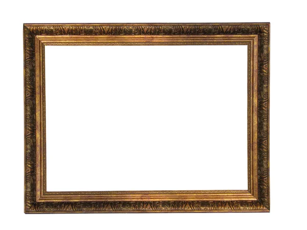 Prázdný zlatý rámeček obrázku dekorativní — Stock fotografie