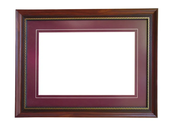 Empty wooden picture frame — Stock Photo, Image