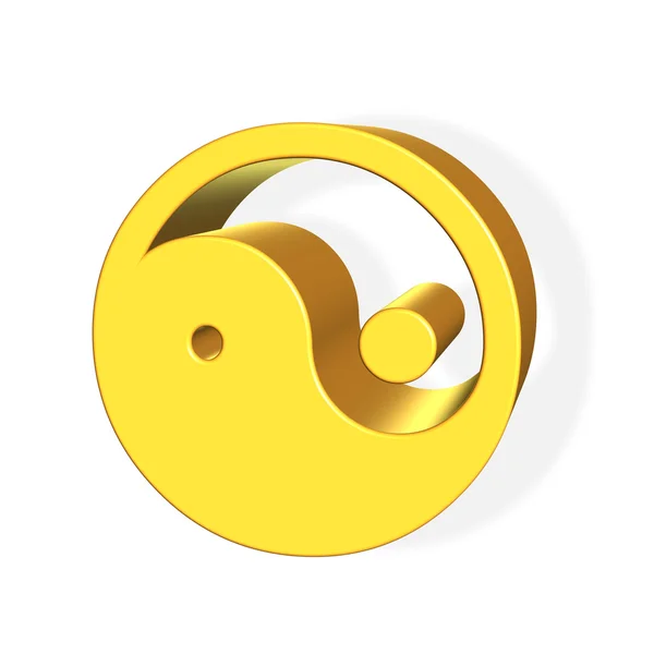 Chiński yin i yang gwóźdź — Zdjęcie stockowe