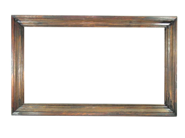 Oude antieke houten afbeeldingsframe — Stockfoto