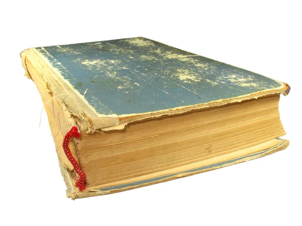 Крупный план старинной старинной книги изолирован — стоковое фото