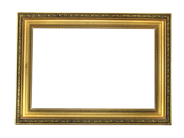 Old antique gold plated wooden frame — Stock Photo, Image