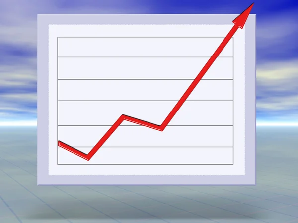 Üzleti siker és a növekedés grafikonon — Stock Fotó