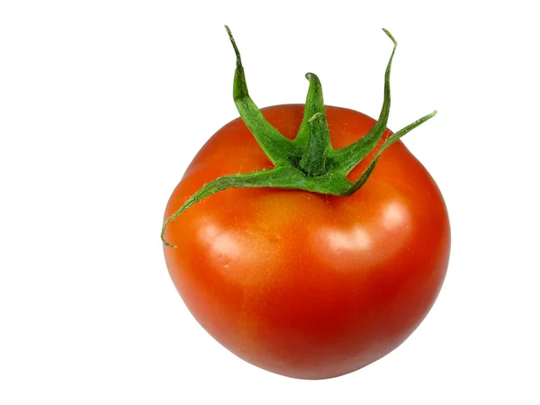Fresh red tomato isolated over white — Stock Photo, Image