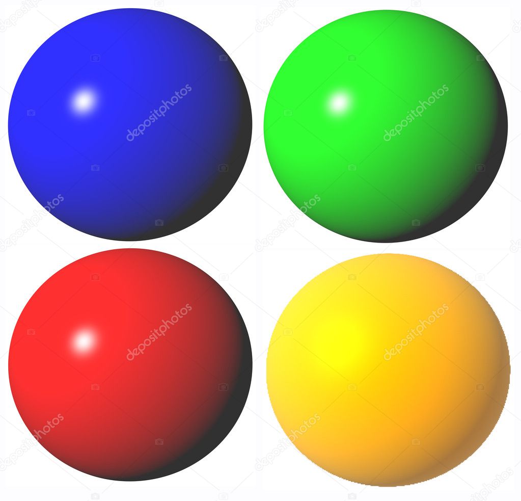Colored abstract spheres
