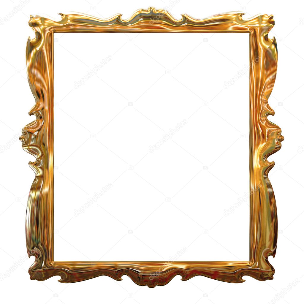 Picture gold frame with pattern