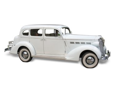 Retro vintage beyaz rüya düğün araba