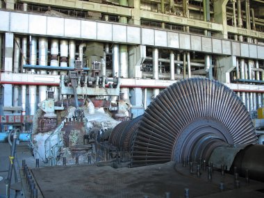 Steam turbine during repair