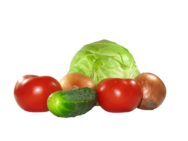 Conjunto de diferentes verduras aisladas — Foto de Stock