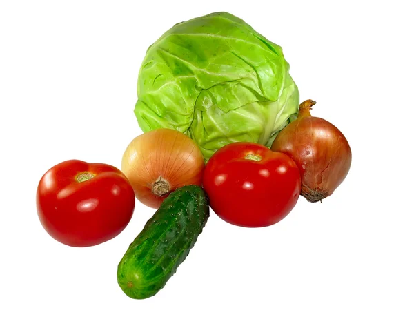 Conjunto de diferentes verduras aisladas — Foto de Stock