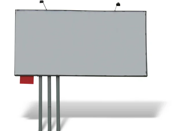 Blank billboard over white background — Stock Photo, Image