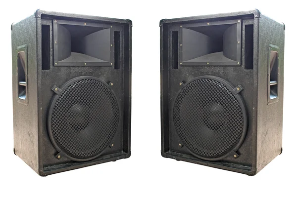 Two old concerto audio speakers — Stock Photo, Image