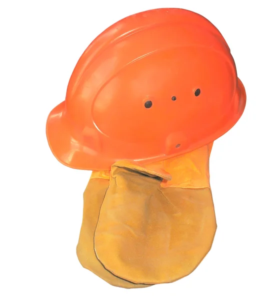 Oranje bouw helm met wanten — Stockfoto