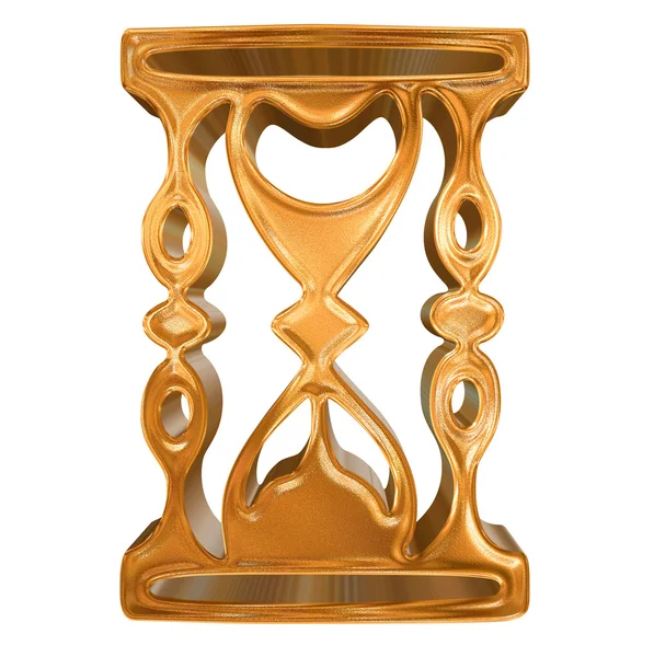Golden pattern hourglass icon concept — Stock Photo, Image