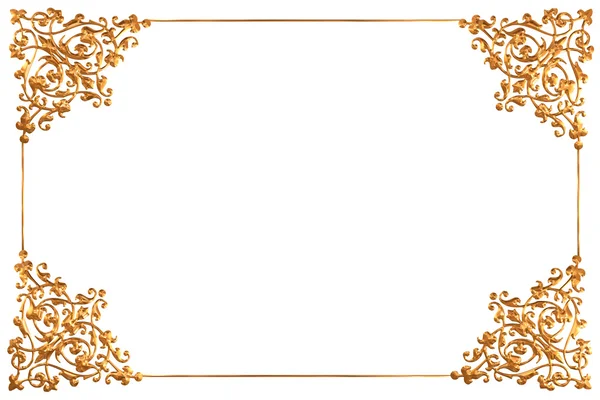 Abstract golden floral frame concept — Stock Photo, Image