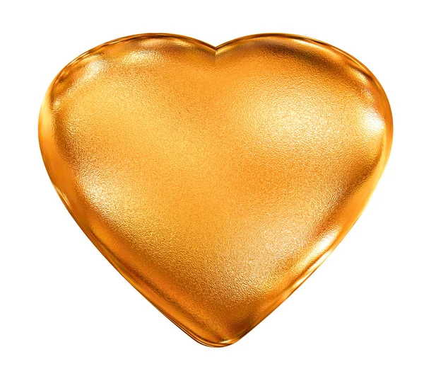 Złoty wzór 3d serca - symbol miłości — Zdjęcie stockowe