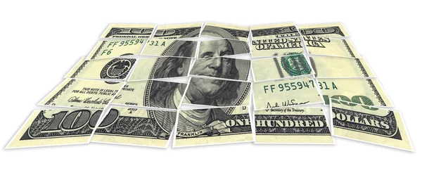 Image of dollar made of puzzles — Stock Photo, Image