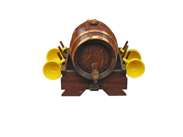 分離した華やかな装飾ワイン樽 — ストック写真