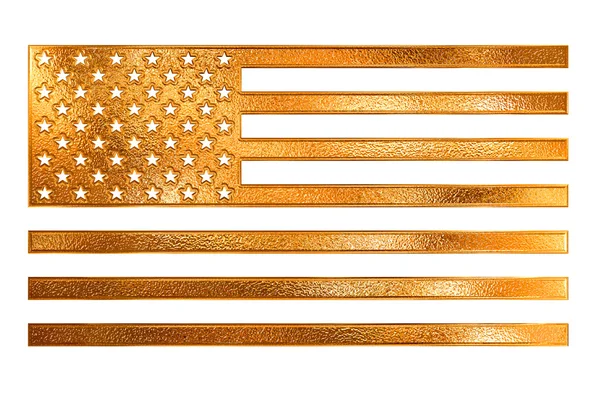 Bandeira americana padrão dourado — Fotografia de Stock