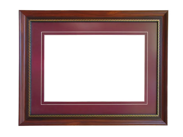 Old pattern empty picture frame isolated — Stock Photo, Image