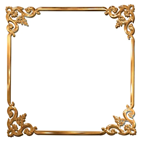 Abstract golden floral frame concept Stock Image