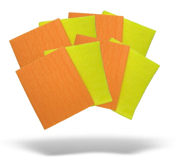 Serviettes jaunes et orange avec ombre — Photo