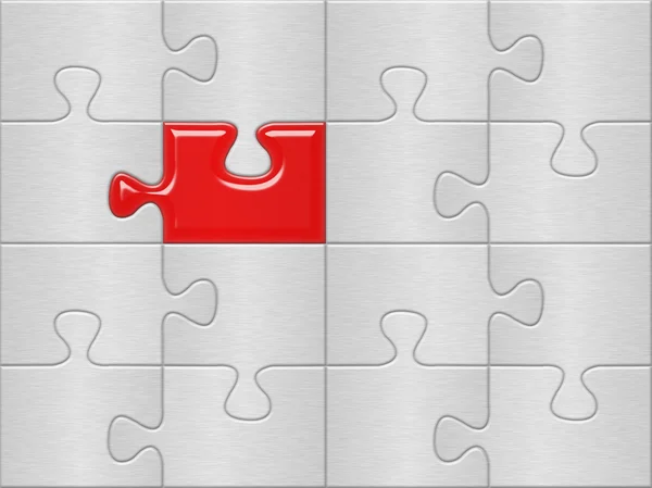 Cinza puzzle plano superfície fundo — Fotografia de Stock