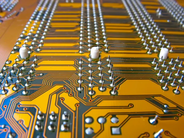Primer plano de la placa de circuito informático —  Fotos de Stock