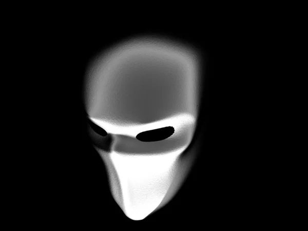 stock image A 3d rendering of white mask isolated