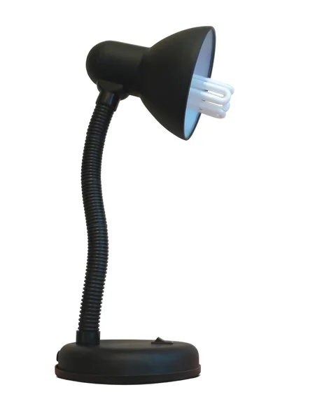 Lámpara de escritorio negra sobre fondo blanco —  Fotos de Stock