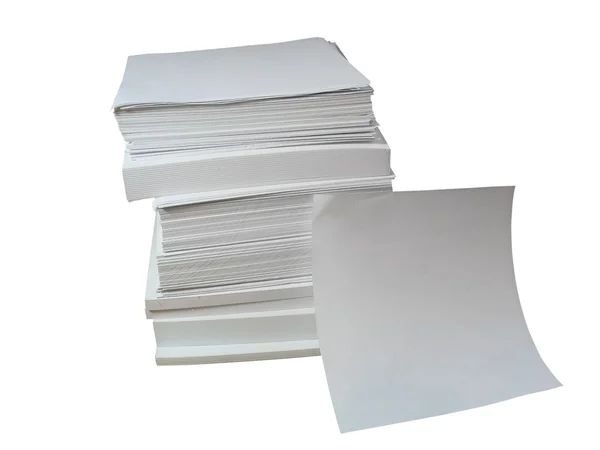 Bílý kancelářský papír s prázdné místo — Stock fotografie