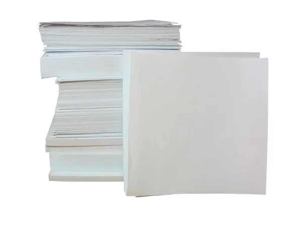 Stos papieru biały biuro — Zdjęcie stockowe