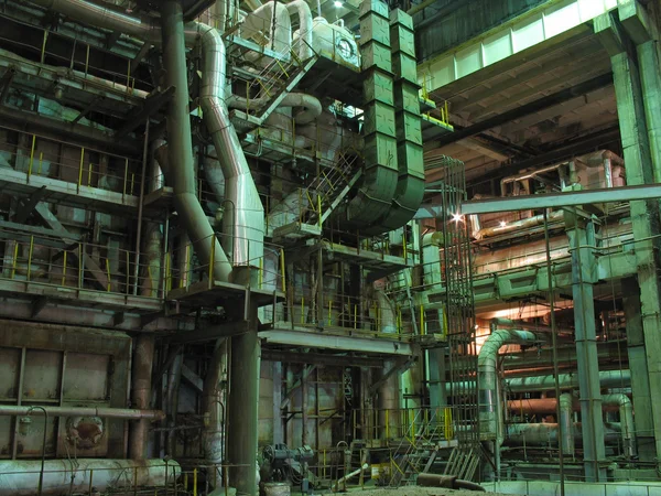 Machinery, pipes, tubes, steam turbine — Stock Photo, Image