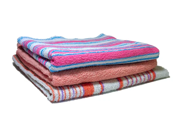 Asciugamano di colore isolato su sfondo bianco — Foto Stock