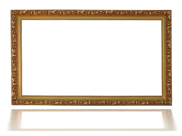 Empty picture gold frame decorative — Stock Photo, Image