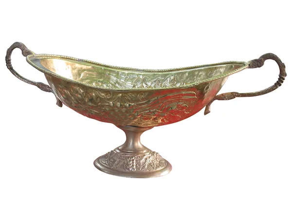 Antika mönstrade gyllene vas isolerade — Stockfoto