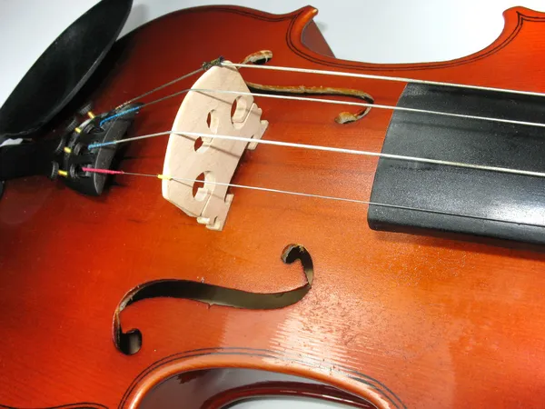Μουσικό κλασικό βιολί μακροεντολή λεπτομέρεια — Φωτογραφία Αρχείου