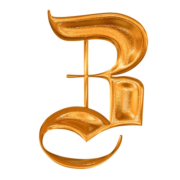 Golden pattern gothic letter Z — Stock Photo, Image