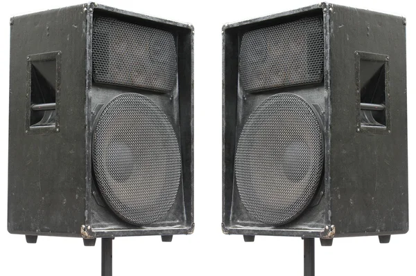 Two old concerto audio speaker — Stock Photo, Image