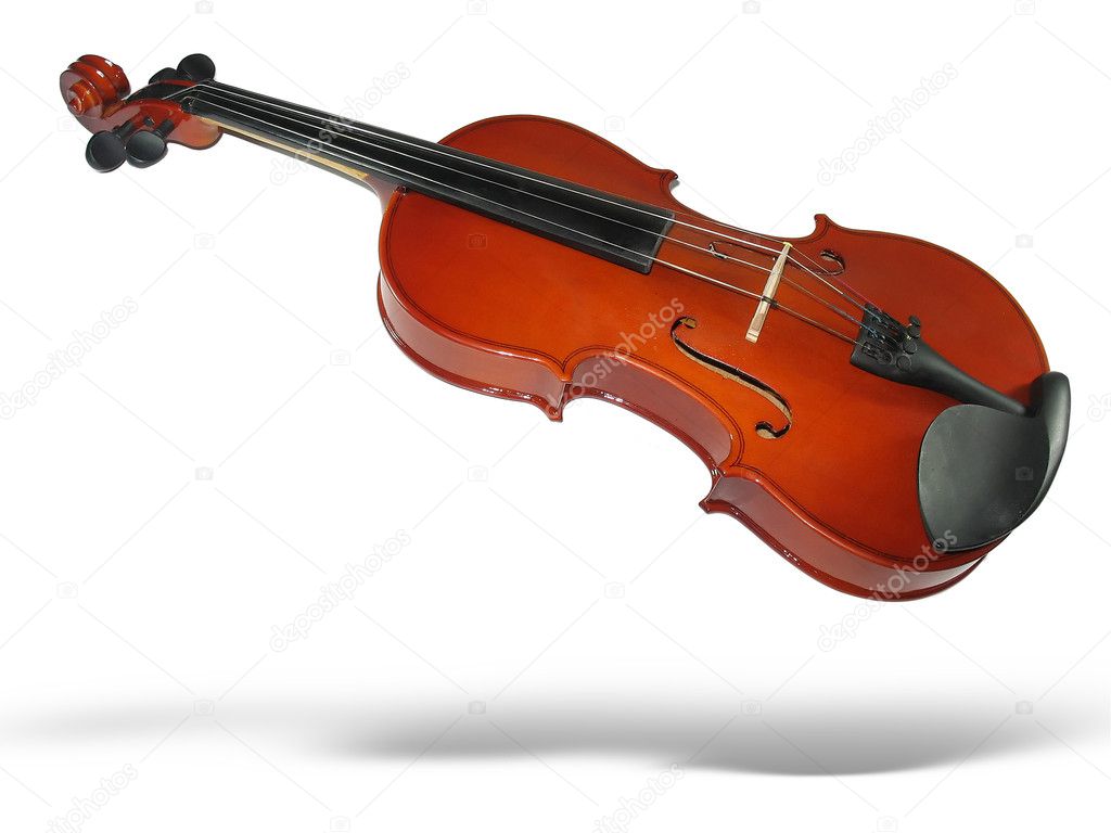 Musical classic violin with shadow