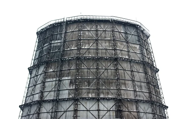 Torre di raffreddamento nella centrale elettrica — Foto Stock