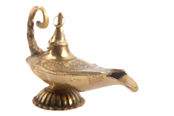 Złota magiczna lampa — Zdjęcie stockowe