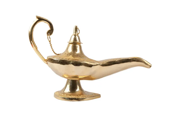 Złota magiczna lampa — Zdjęcie stockowe