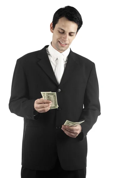 Business Man Counting Millions — Stock Photo, Image