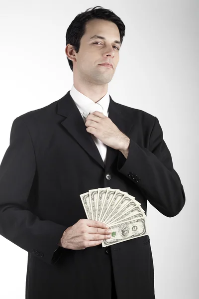 Hombre de negocios con diez millones de dólares — Foto de Stock