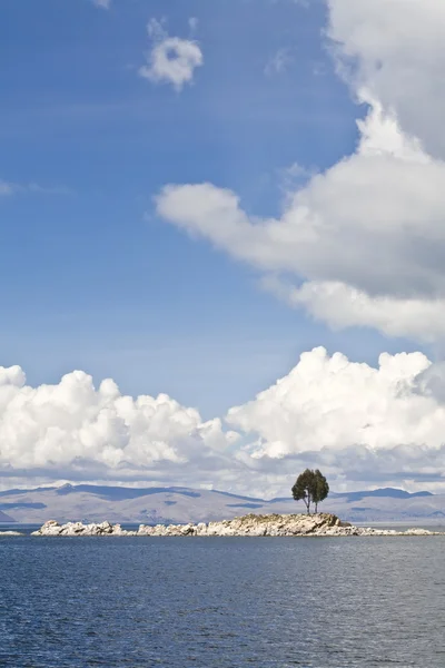 Lonely Island ağaç — Stok fotoğraf