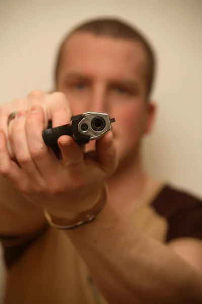 Hombre pistola — Foto de Stock